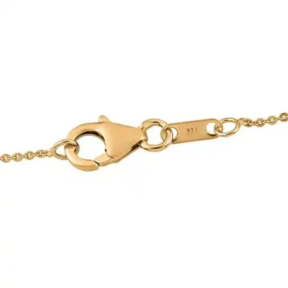 Chrome (Green) Tourmaline and White Zircon Halo Pendant Necklace - Picture 6 of 8